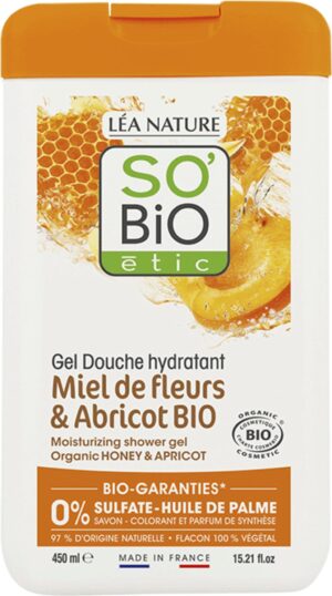 LÉA NATURE SO BiO étic Duschgel Honig & Aprikose - 450 ml