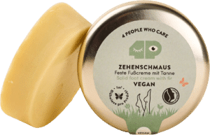 4 PEOPLE WHO CARE Feste Fußcreme Veganer "Zehenschmaus" - Dose