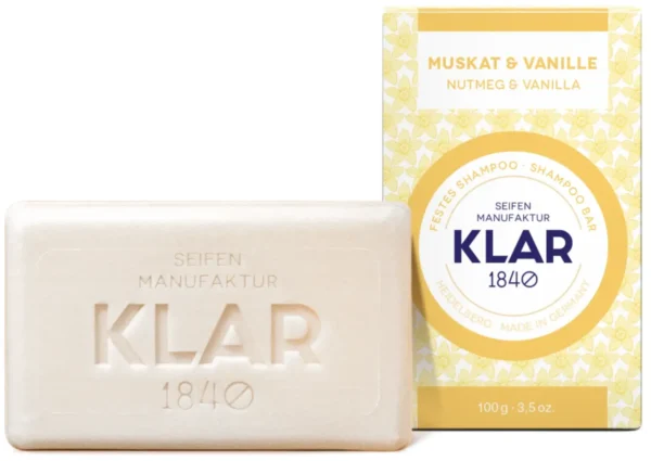 KLAR Festes Shampoo Muskat & Vanille - 100 g