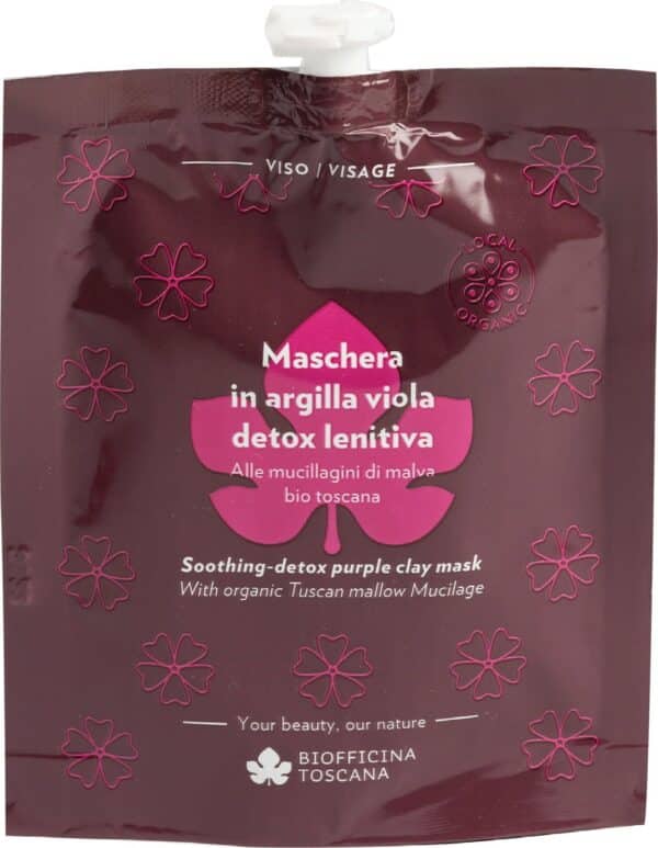 Biofficina Toscana Lila Tonerde Beruhigende Gesichtsmaske - 30 g