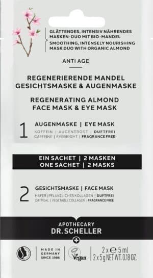 Dr. Scheller Regenerierende Mandel Gesichtsmaske & Augenmaske - 10 ml