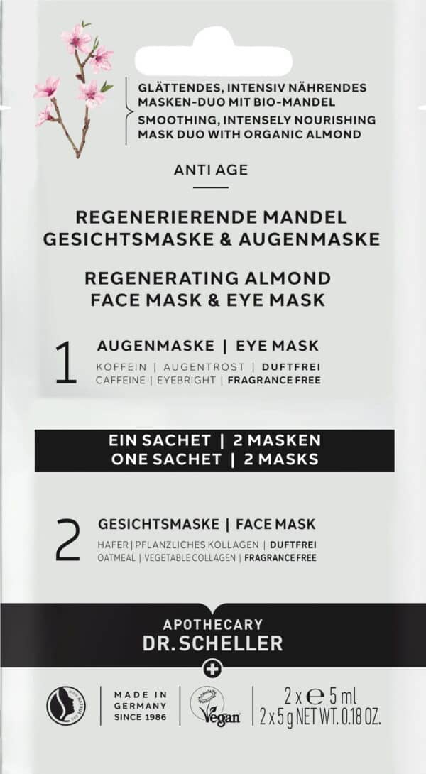 Dr. Scheller Regenerierende Mandel Gesichtsmaske & Augenmaske - 10 ml