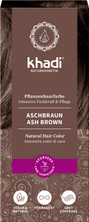 Khadi® Pflanzenhaarfarbe Aschbraun - 100 g