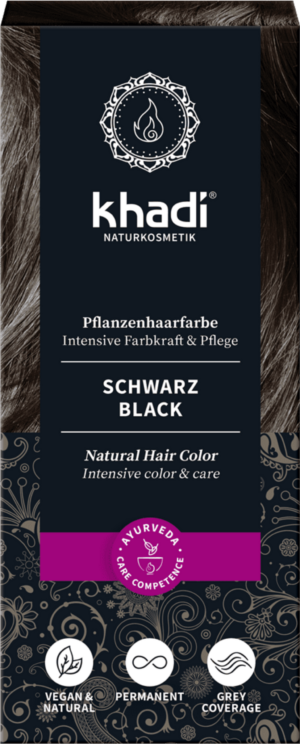 Khadi® Pflanzenhaarfarbe Schwarz - 100 g