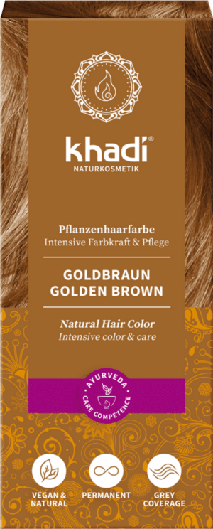 Khadi® Pflanzenhaarfarbe Goldbraun - 100 g