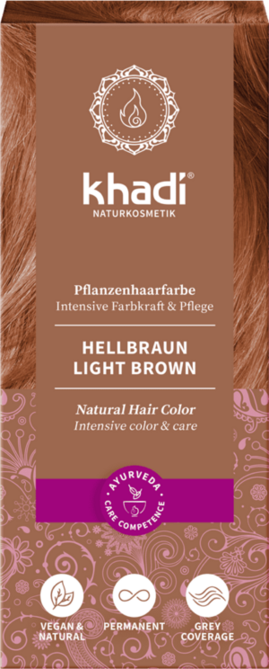 Khadi® Pflanzenhaarfarbe Hellbraun - 100 g