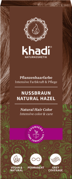 Khadi® Pflanzenhaarfarbe Nussbraun - 100 g