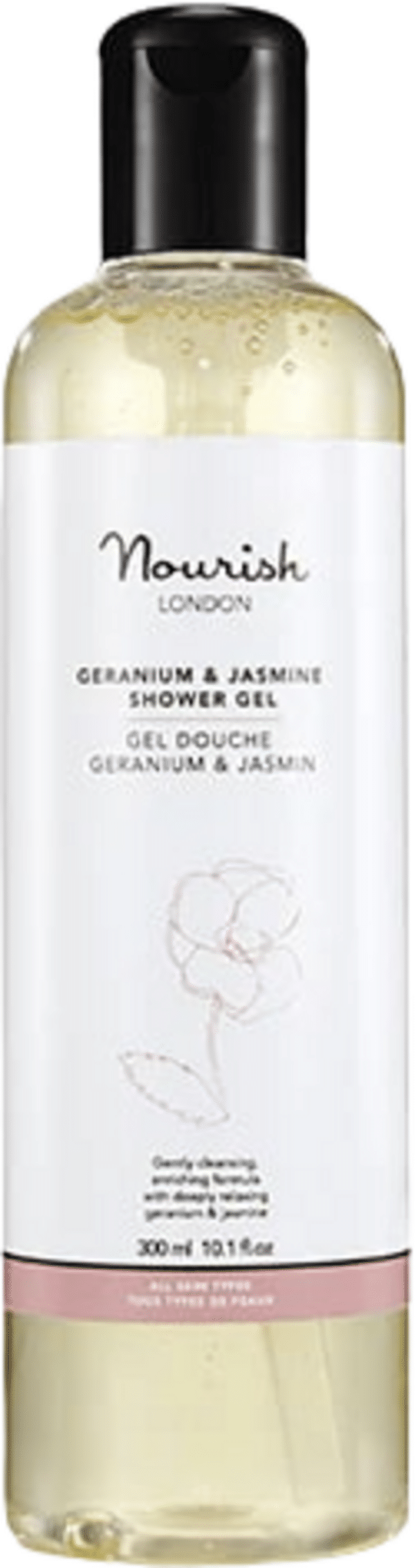 Nourish London Geranium & Jasmine Shower Gel - 300 ml