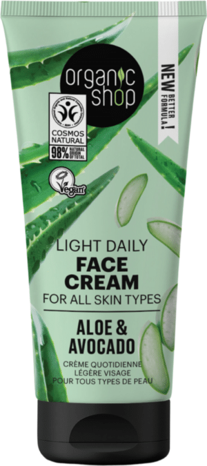 Organic Shop Light Daily Face Cream Aloe & Avocado - 50 ml