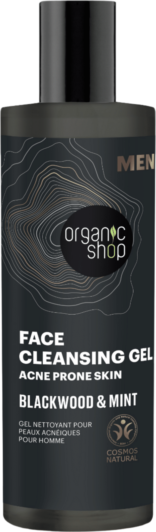 Organic Shop MEN Face Cleansing Gel Blackwood & Mint - 200 ml