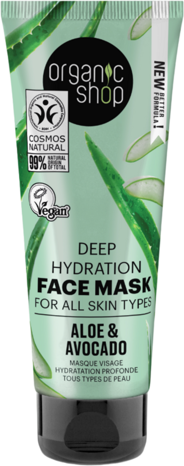 Organic Shop Deep Hydration Face Mask Aloe & Avocado - 75 ml