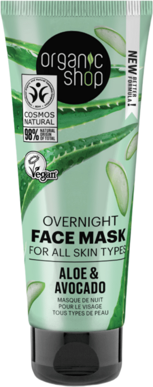 Organic Shop Overnight Face Mask Aloe & Avocado - 75 ml