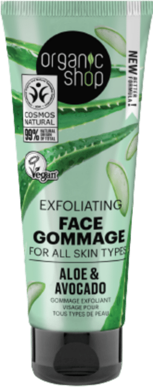 Organic Shop Exfoliating Face Gommage Aloe & Avocado - 75 ml