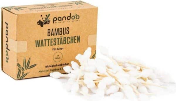 pandoo Wattestäbchen für Babys - 55 Stk