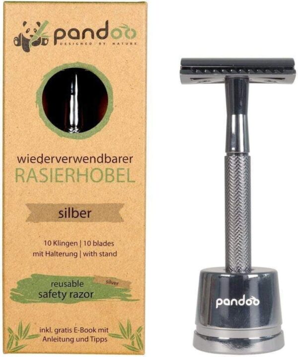 pandoo Rasierhobel aus Metall - Silber