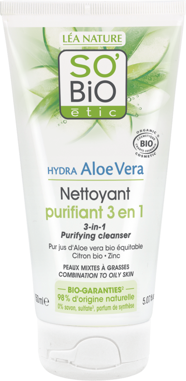 LÉA NATURE SO BiO étic Hydra Aloe 3in1 Klärender Gesichtsreiniger - 150 ml