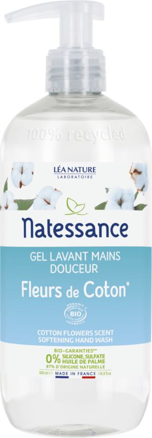 Natessance Handwaschgel Baumwollblüte - 500 ml