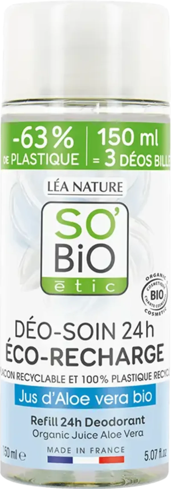 LÉA NATURE SO BiO étic Deo Roll-on Aloe Vera - Refill 150 ml