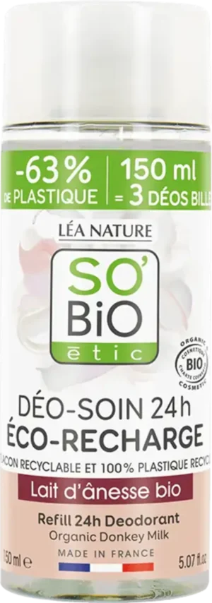 LÉA NATURE SO BiO étic Deo Roll-on Eselsmilch - Refill 150 ml