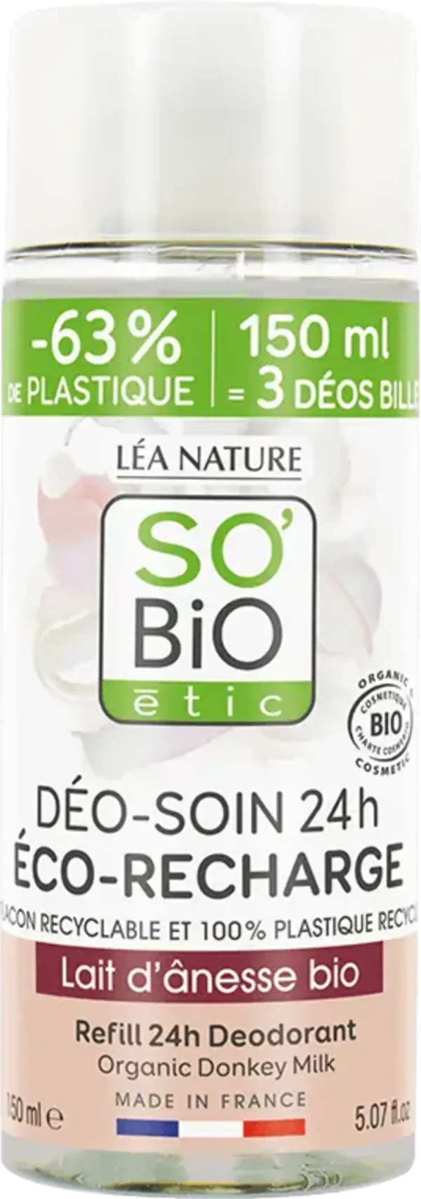 LÉA NATURE SO BiO étic Deo Roll-on Eselsmilch - Refill 150 ml