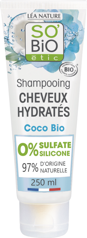 LÉA NATURE SO BiO étic Feuchtigkeitsspendendes Shampoo Kokos & Hyaluronsäure - 250 ml