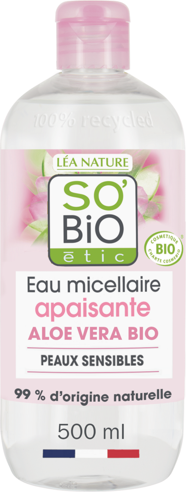 LÉA NATURE SO BiO étic Beruhigendes Mizellenwasser Aloe Vera & Rose - 500 ml