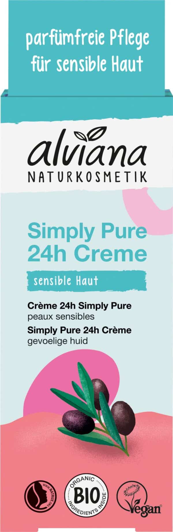 alviana Naturkosmetik Simply Pure 24h Creme - 50 ml