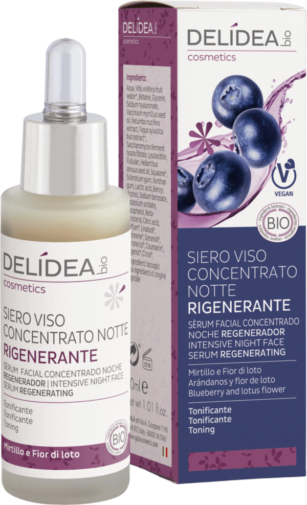 DELIDEA Blueberry & Lotus Flower Intensive Night Face Serum - 30 ml