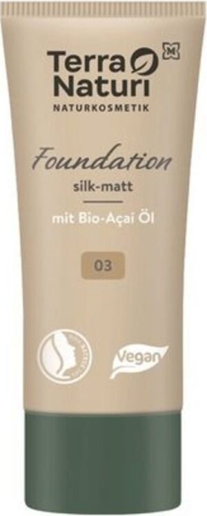 Terra Naturi Silk Matt Foundation - 03 - soft noisette