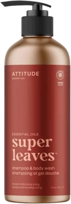 ATTITUDE Super Leaves 2in1 Shampoo & Body Wash Bergamot & Ylang Ylang - 473 ml