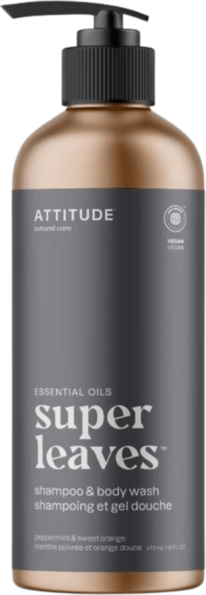 ATTITUDE Super Leaves 2in1 Shampoo & Body Wash Peppermint & Sweet Orange - 473 ml