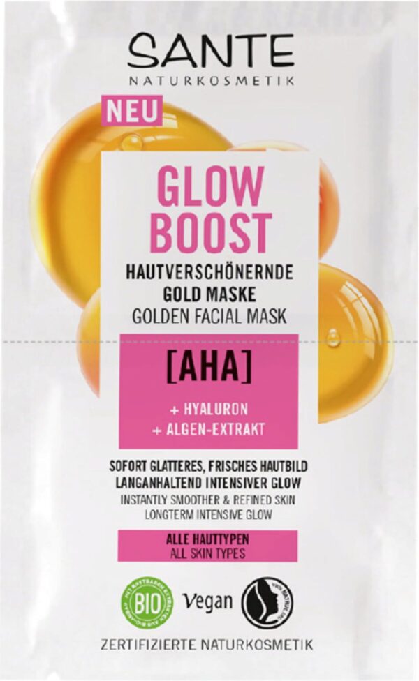 SANTE Glow Boost Hautverschönernde Gold Maske - 8 ml