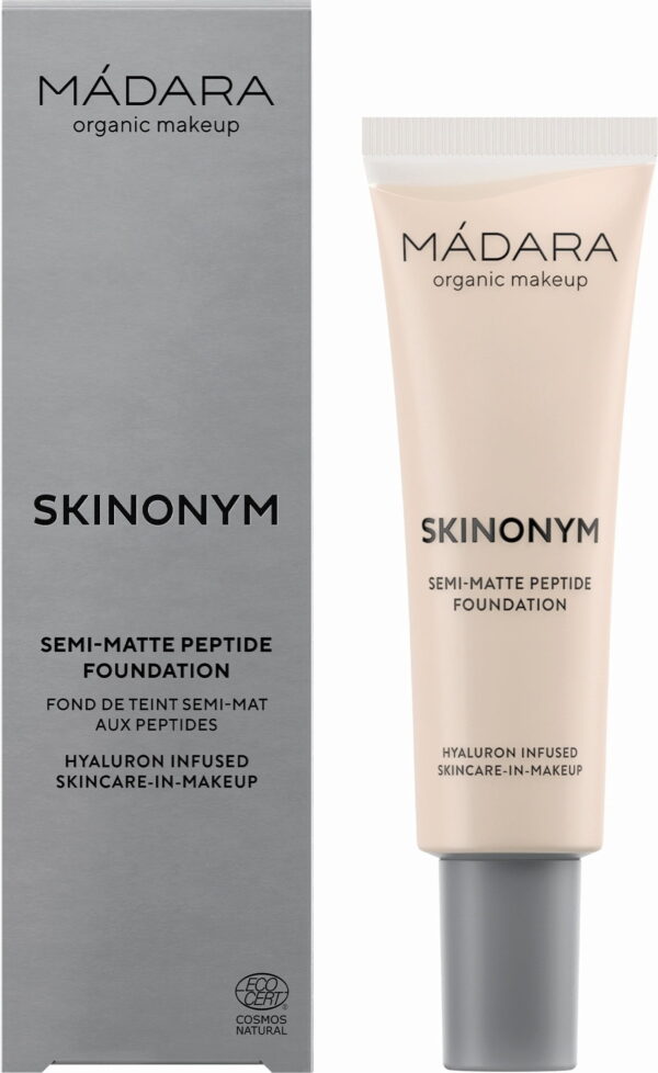 MÁDARA Organic Skincare SKINONYM Semi-Matte Peptide Foundation - 10 Porcelain