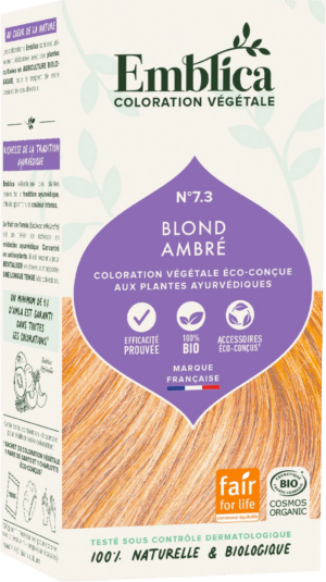 Emblica Pflanzenhaarfarbe Warmes Blond 7.3 - 100 g