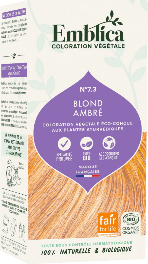 Emblica Pflanzenhaarfarbe Warmes Blond 7.3 - 100 g