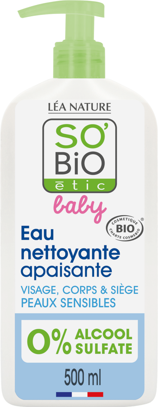 LÉA NATURE SO BiO étic Baby Mizellen-Reinigungswasser für Gesicht & Körper - 500 ml