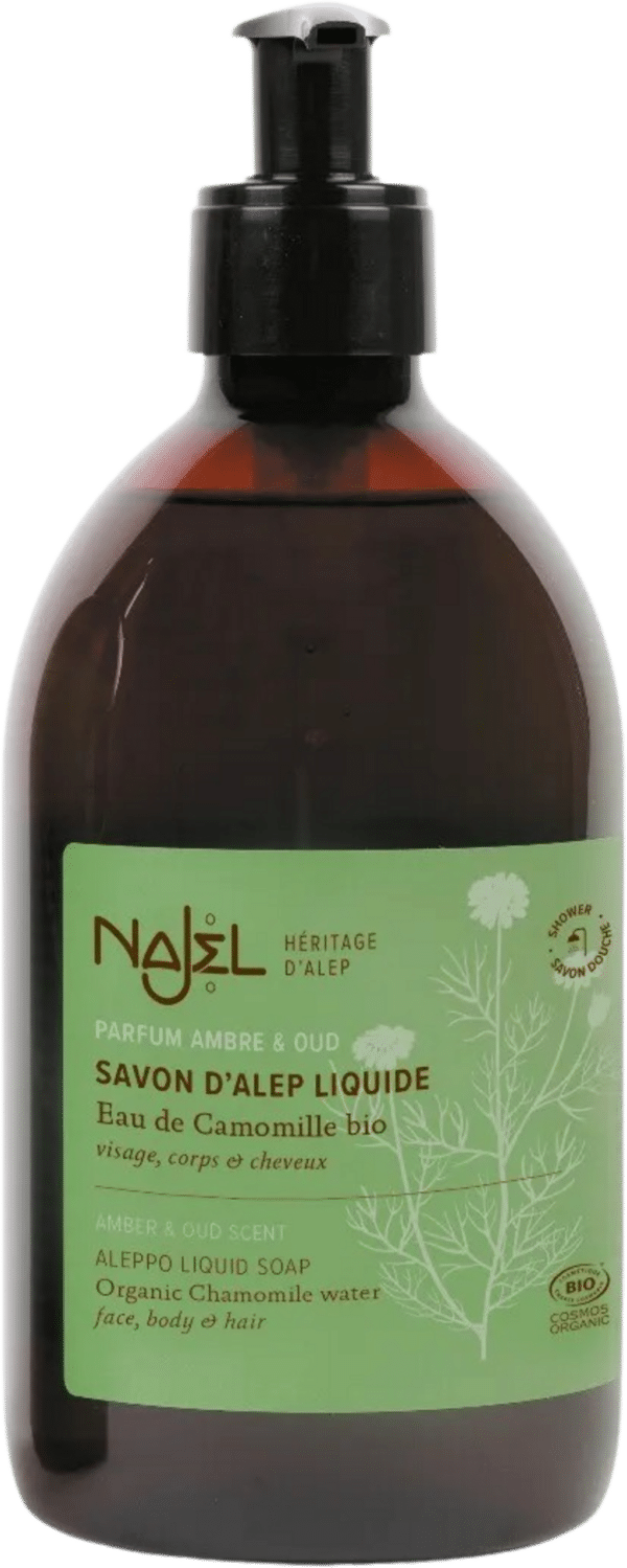 Najel Flüssige Aleppo-Seife Amber & Oud - 500 ml