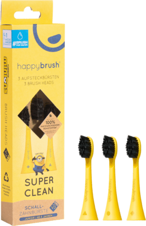 happybrush ECO VIBE 3 Aufsteckbürsten Minions - 3 Stk