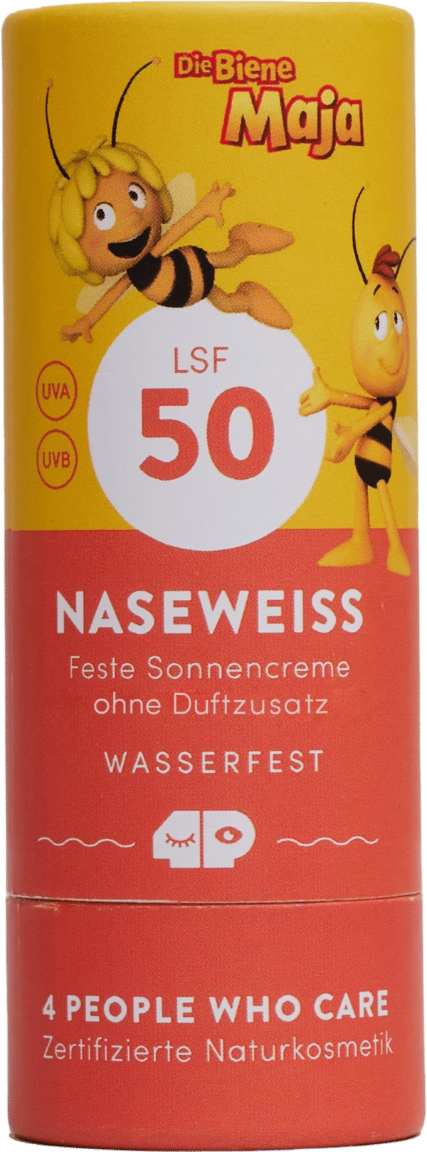 Feste Sonnencreme LSF 50 "Naseweiss - Biene Maja" - 40 g