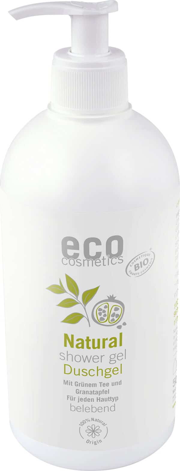 eco cosmetics Duschgel Grüntee & Granatapfel - 500 ml