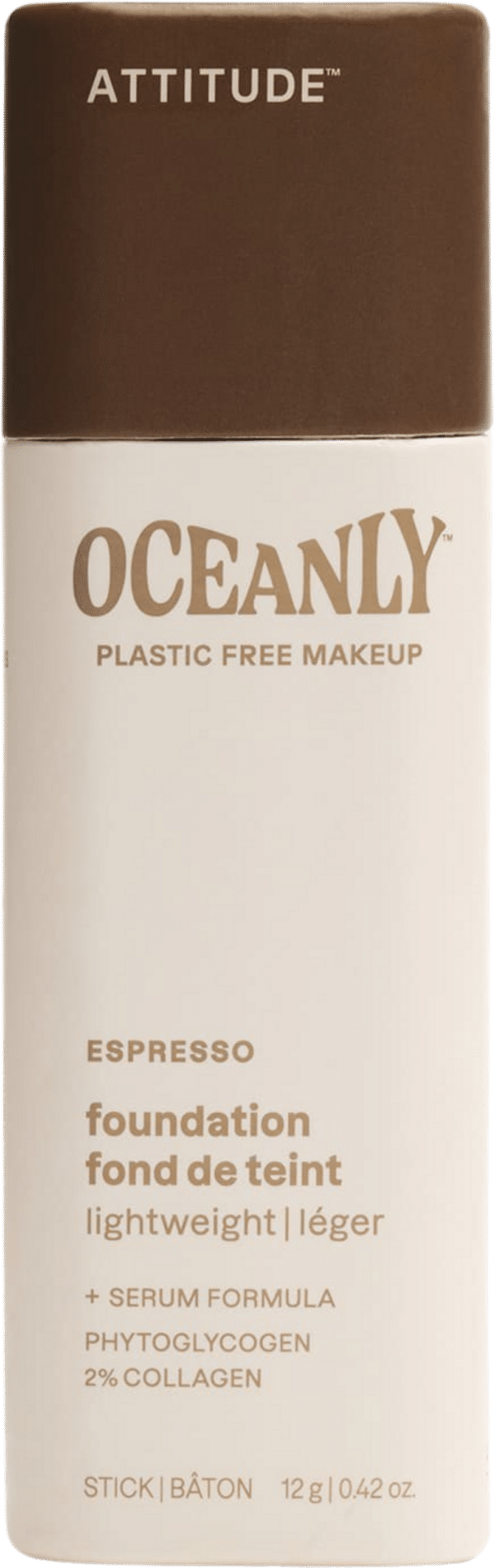 ATTITUDE Oceanly Light Coverage Foundation Stick - Espresso