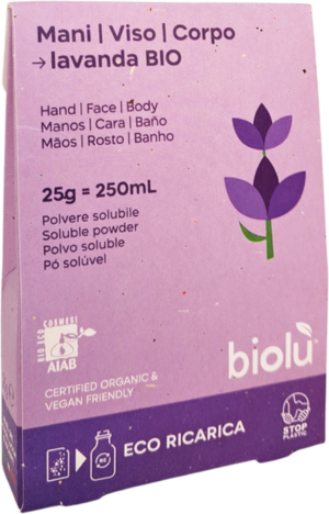 biolù Flüssigseife Lavendel Pulver Refill - 25 g