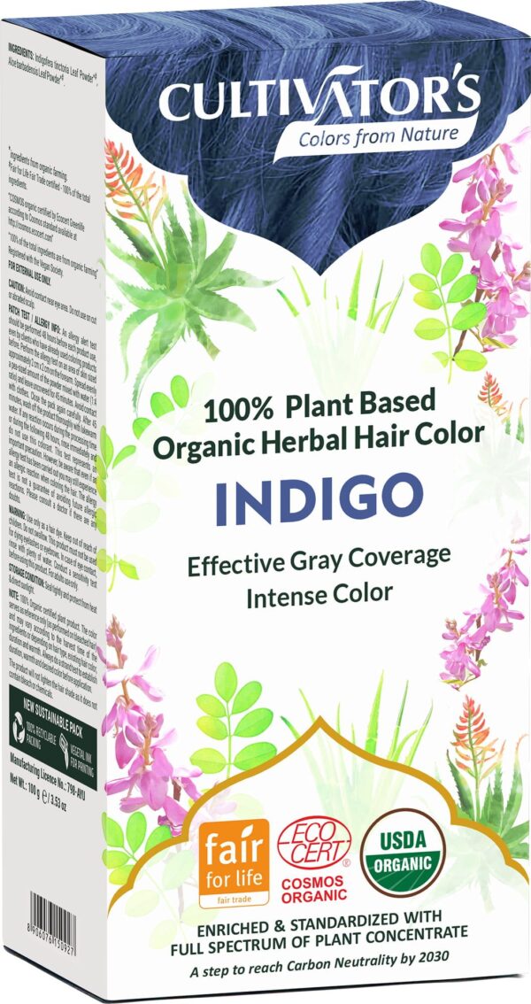 CULTIVATOR'S Organic Herbal Hair Color Indigo - 100 g