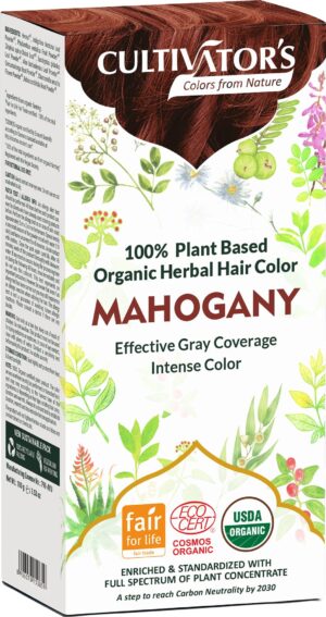 CULTIVATOR'S Organic Herbal Hair Color Mahogany - 100 g