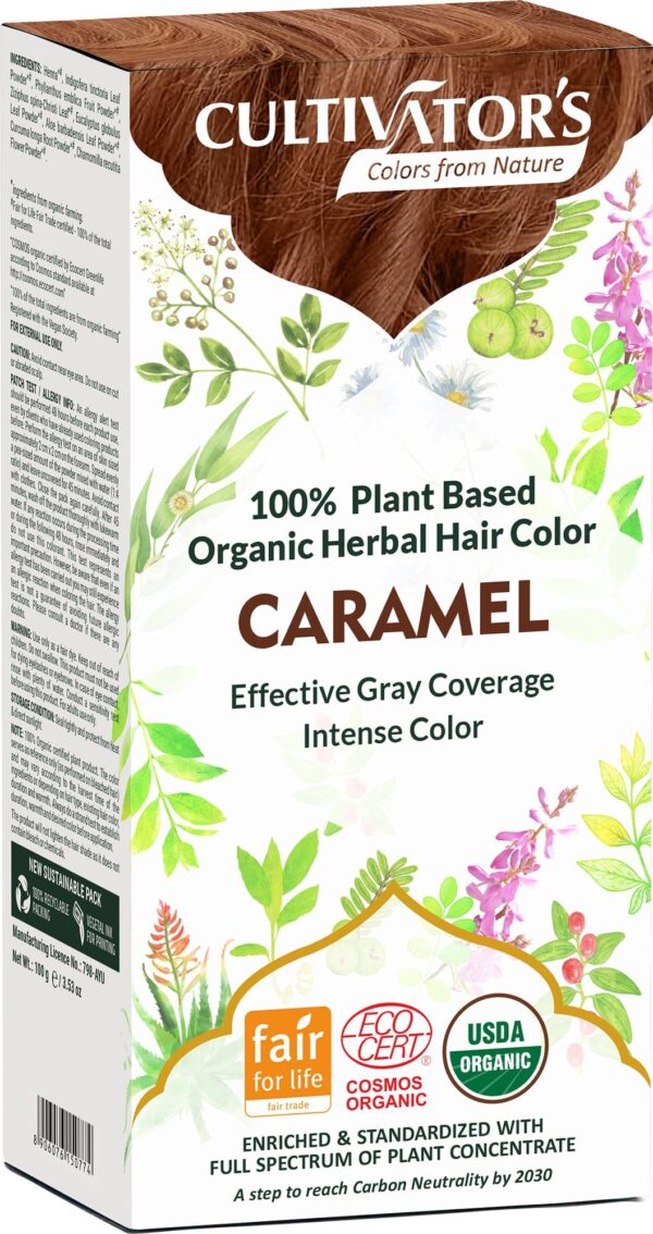 CULTIVATOR'S Organic Herbal Hair Color Caramel - 100 g