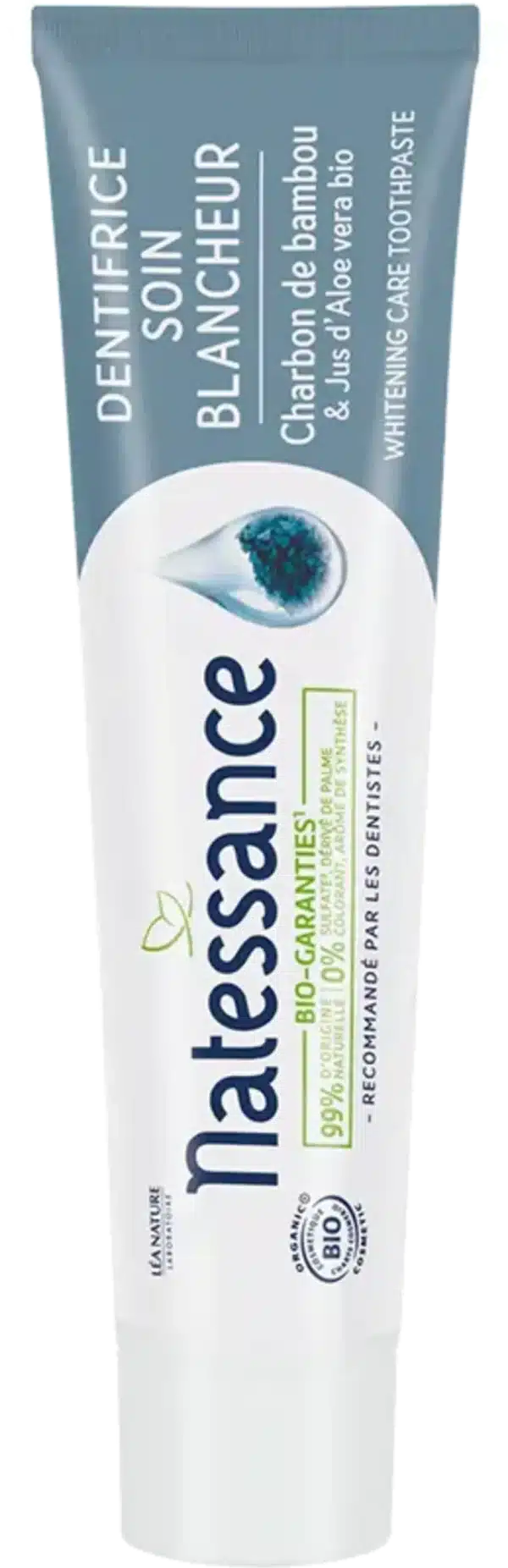 Natessance Aufhellende Zahncreme Aktivkohle & Aloe Vera - 75 ml