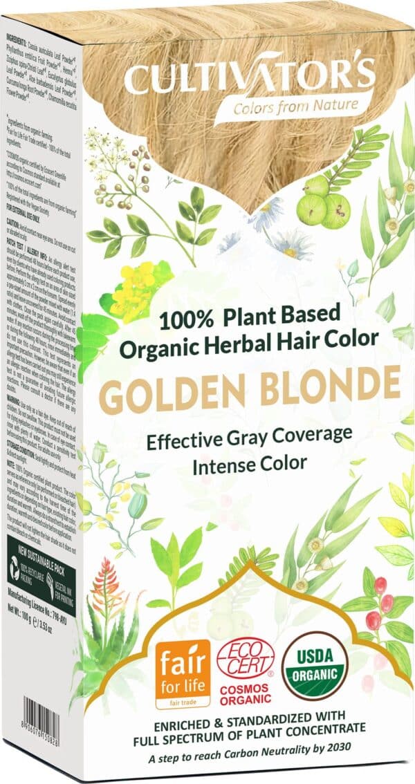 CULTIVATOR'S Organic Herbal Hair Color Golden Blonde - 100 g