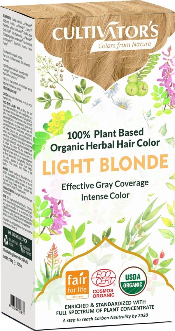 CULTIVATOR'S Organic Herbal Hair Color Light Blonde - 100 g