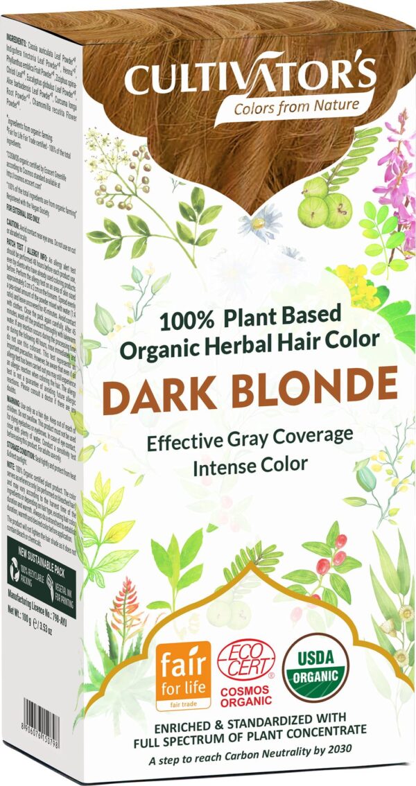 CULTIVATOR'S Organic Herbal Hair Color Dark Blonde - 100 g