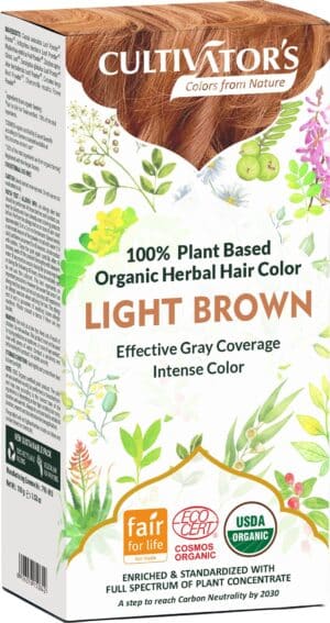 CULTIVATOR'S Organic Herbal Hair Color Light Brown - 100 g